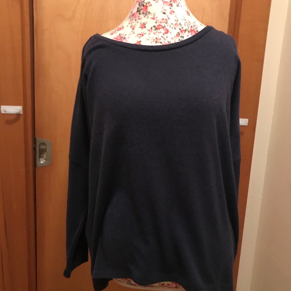 Long sleeve navy sweater